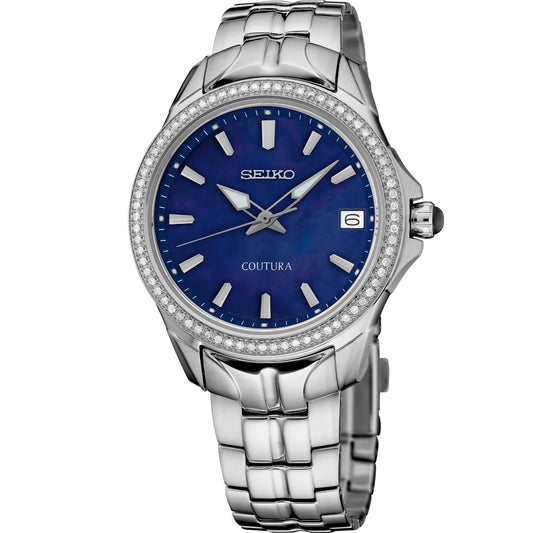 Seiko Coutura Collection 34mm Quartz Watch with Diamonds