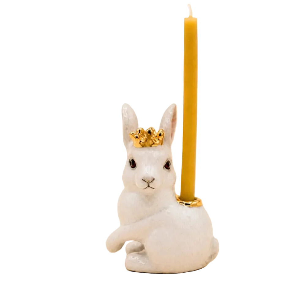 Camp Hollow Royal White Rabbit Cake Topper