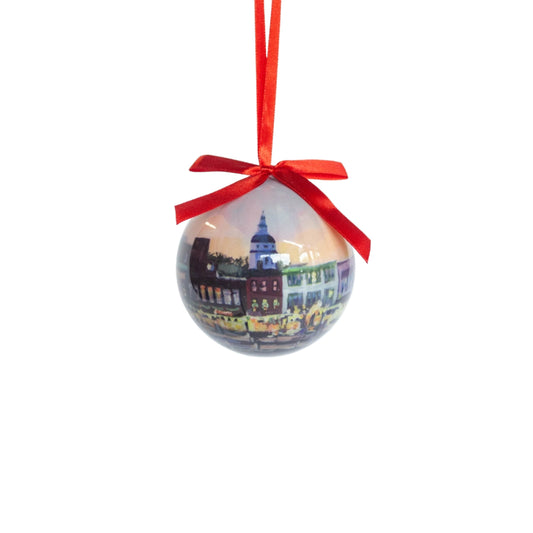 Kim Hovell Art Downtown Christmas Ornament