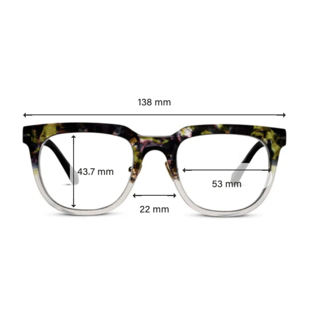 Peepers by PeeperSpecs Crawford Blue Light Reading Glasses - Olive Botanico/Gray