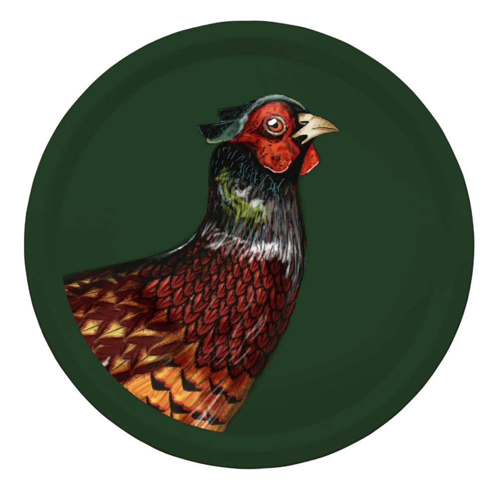 Halcyon Days Woodland Wildlife Round Birchwood Tray