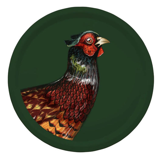 Halcyon Days Woodland Wildlife Round Birchwood Tray