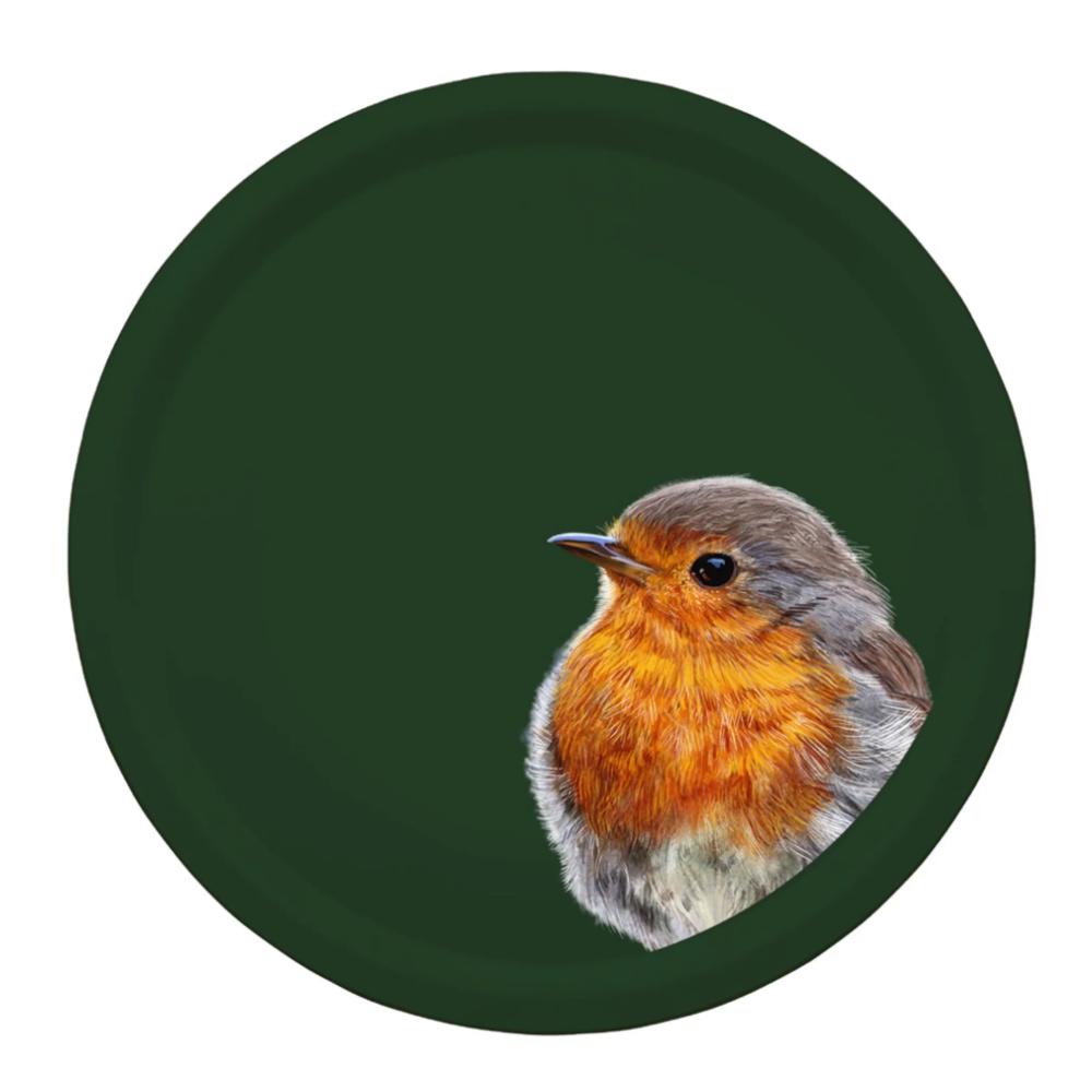 Halcyon Days Woodland Wildlife Round Birchwood Tray