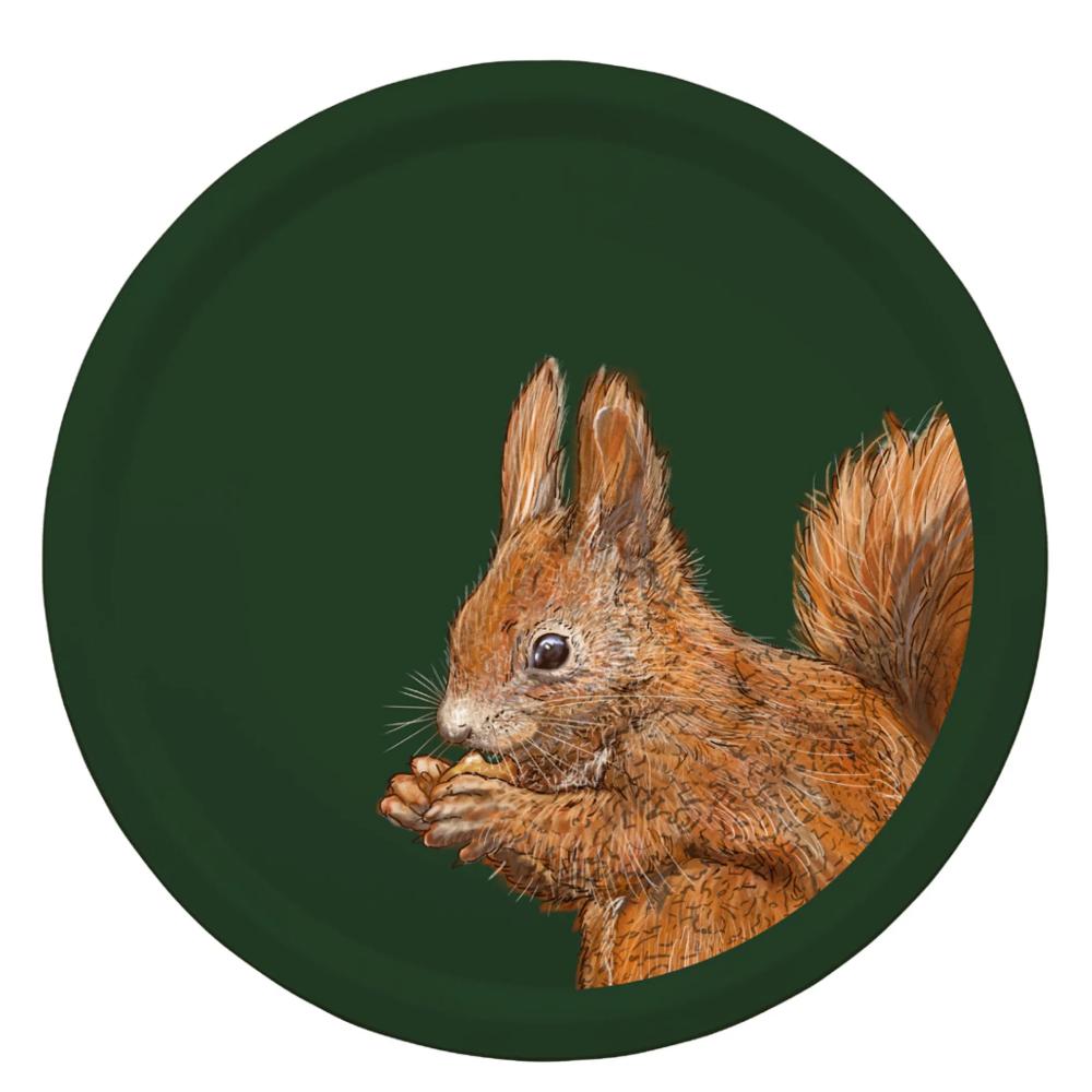 Halcyon Days Woodland Wildlife Round Birchwood Tray