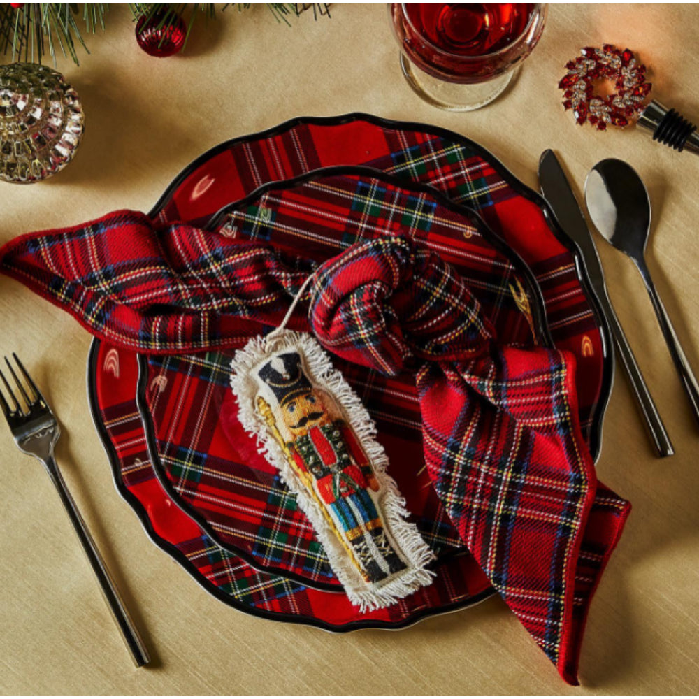 Two's Company Tartan Traditions Woven Napkins-Set of 4