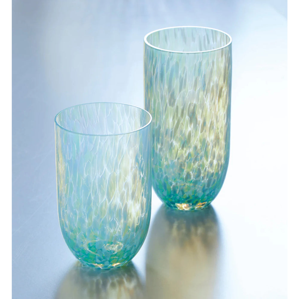 Mariposa Sip Sip Pacific Blue Confetti Stemless