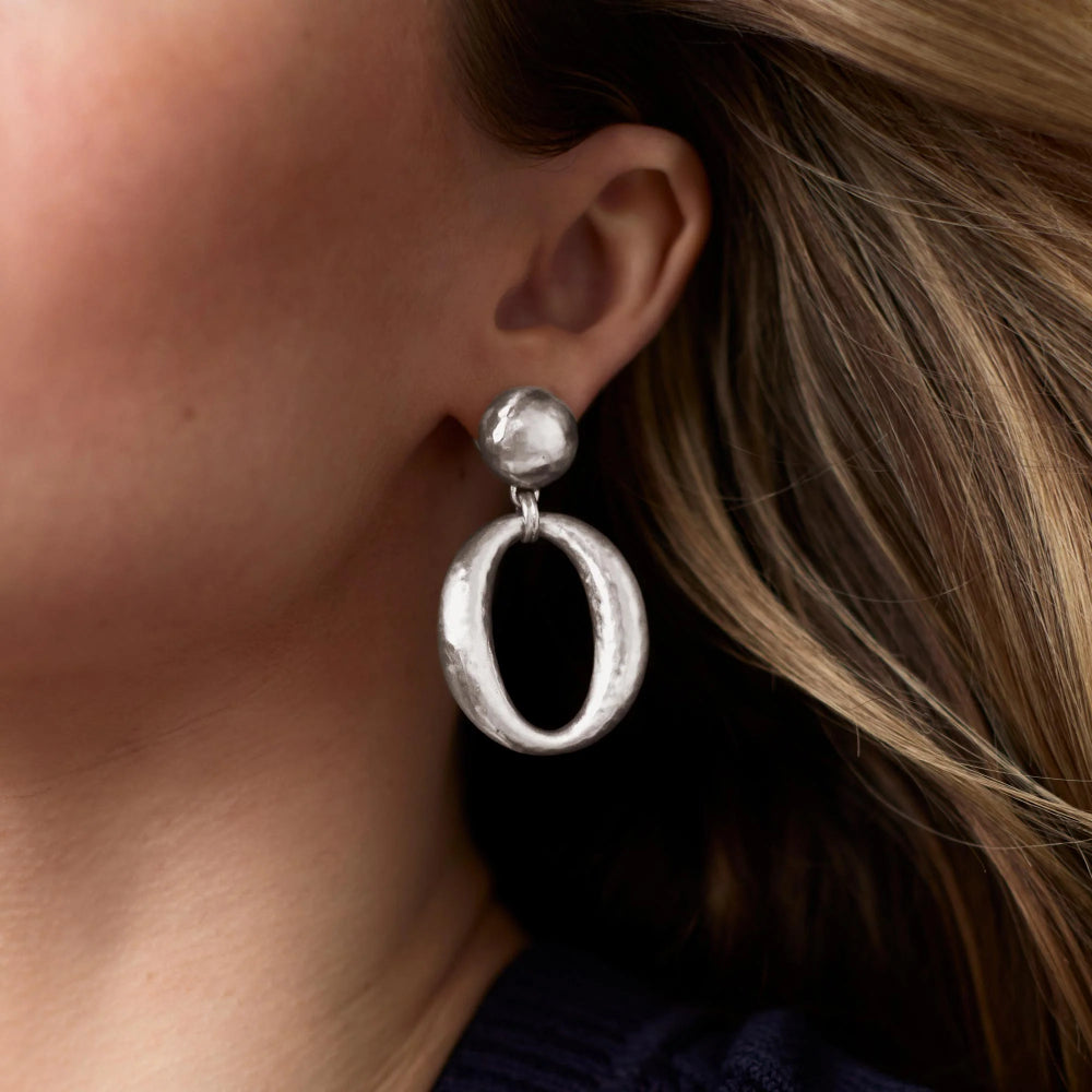 Julie Vos Silver Solara Orbit Statement Earring