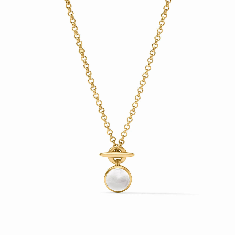 Julie Vos Gold Solara Solitaire Necklace