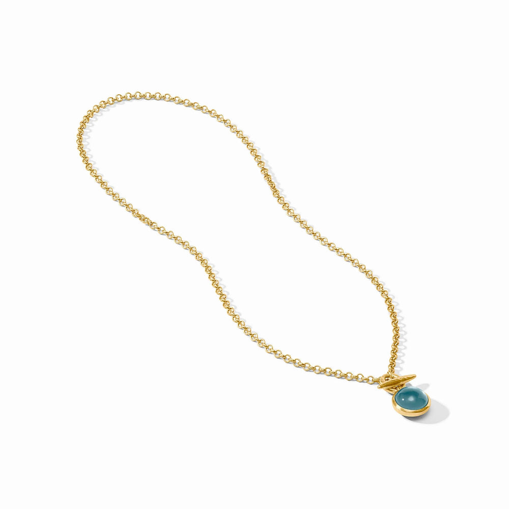 Julie Vos Gold Solara Solitaire Necklace