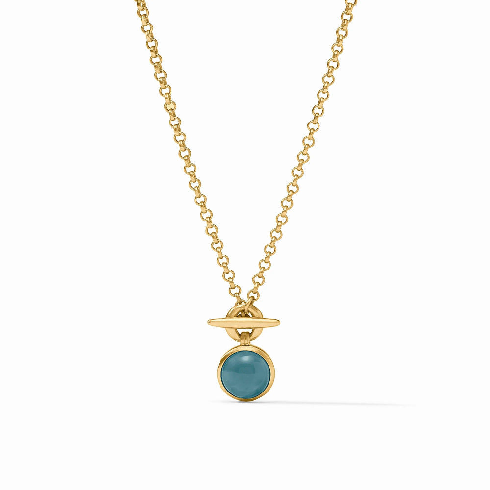 Julie Vos Gold Solara Solitaire Necklace