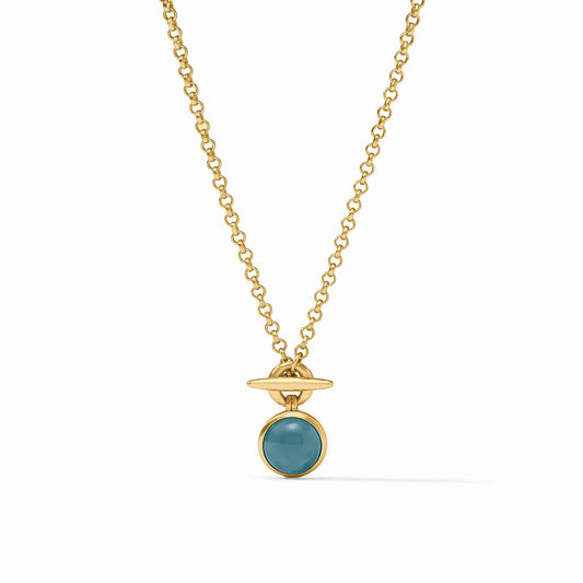 Julie Vos Gold Solara Solitaire Necklace