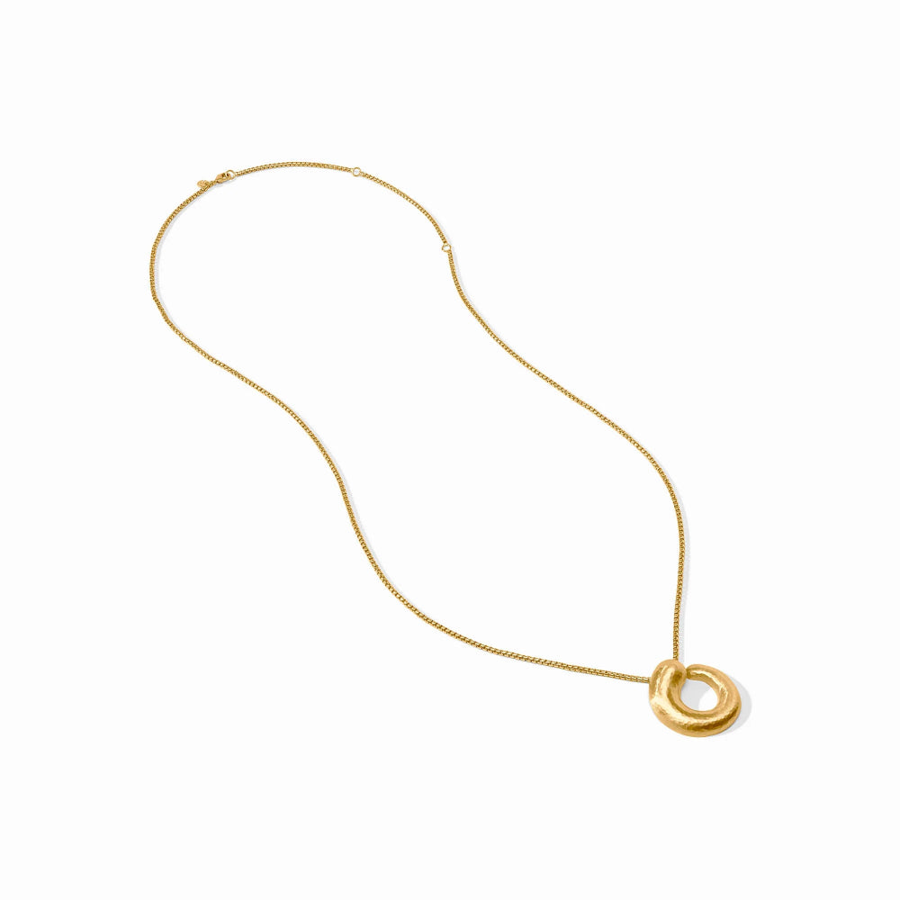Julie Vos Gold Solara Spiral Pendant Necklace