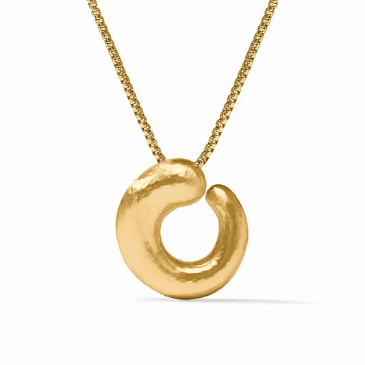 Julie Vos Gold Solara Spiral Pendant Necklace