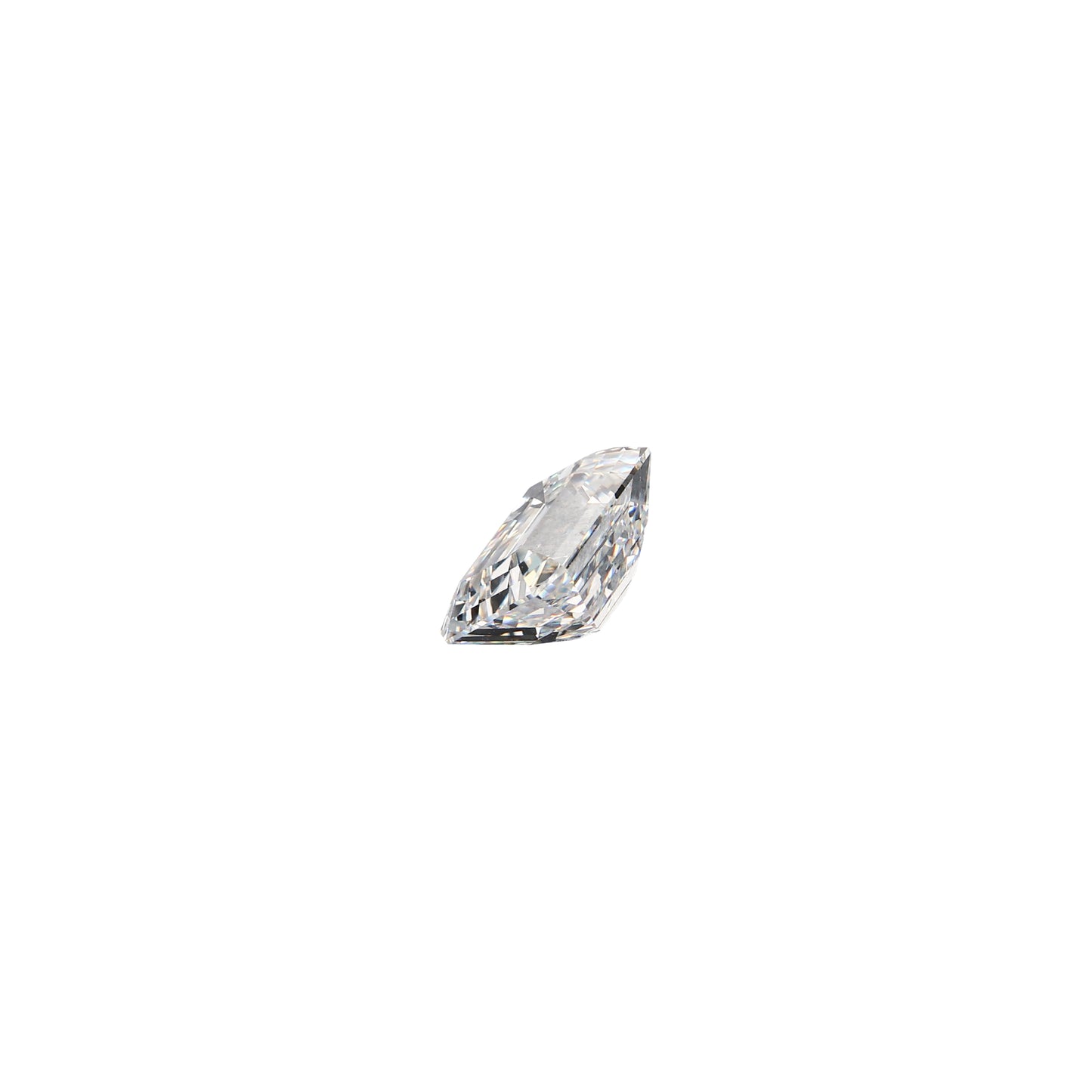 Emerald cut 2.02 carat GIA certified diamond graded EVS2 on a white background