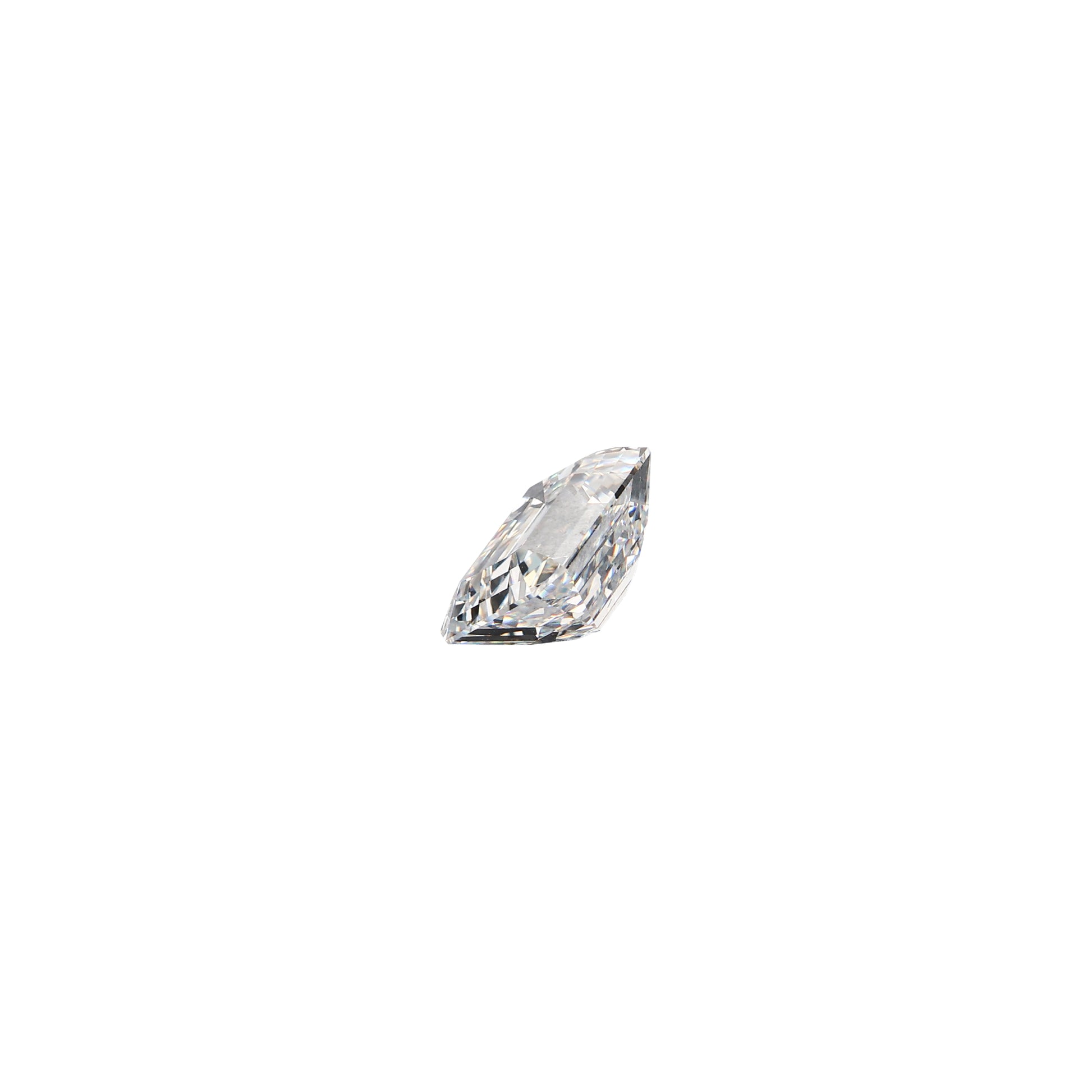Emerald cut 2.02 carat GIA certified diamond graded EVS2 on a white background