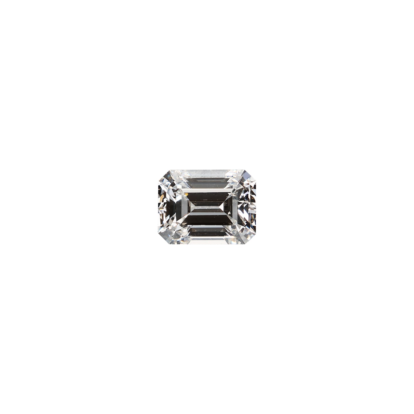 Emerald cut 2.02 carat GIA certified diamond graded EVS2 on a white background