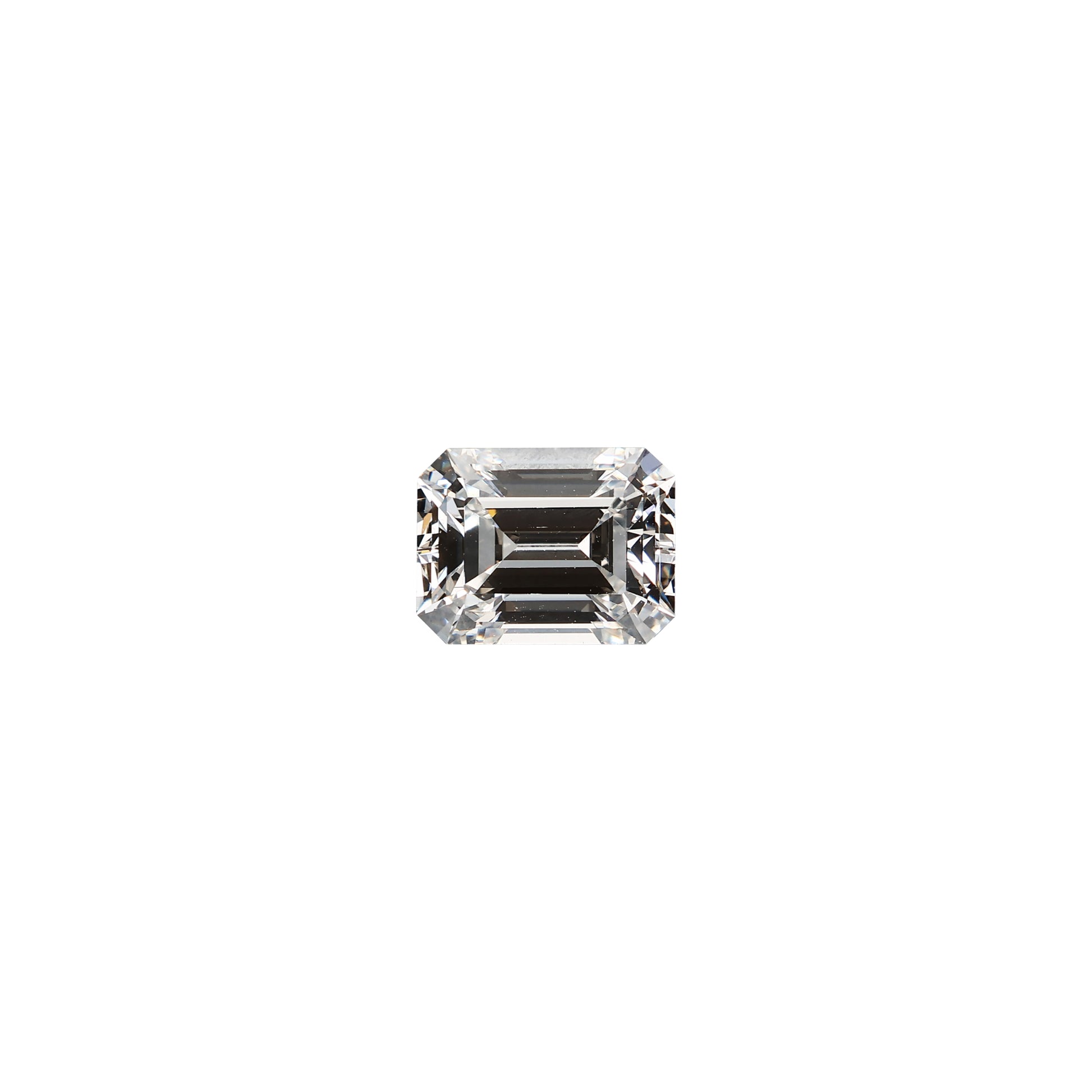 Emerald cut 2.02 carat GIA certified diamond graded EVS2 on a white background