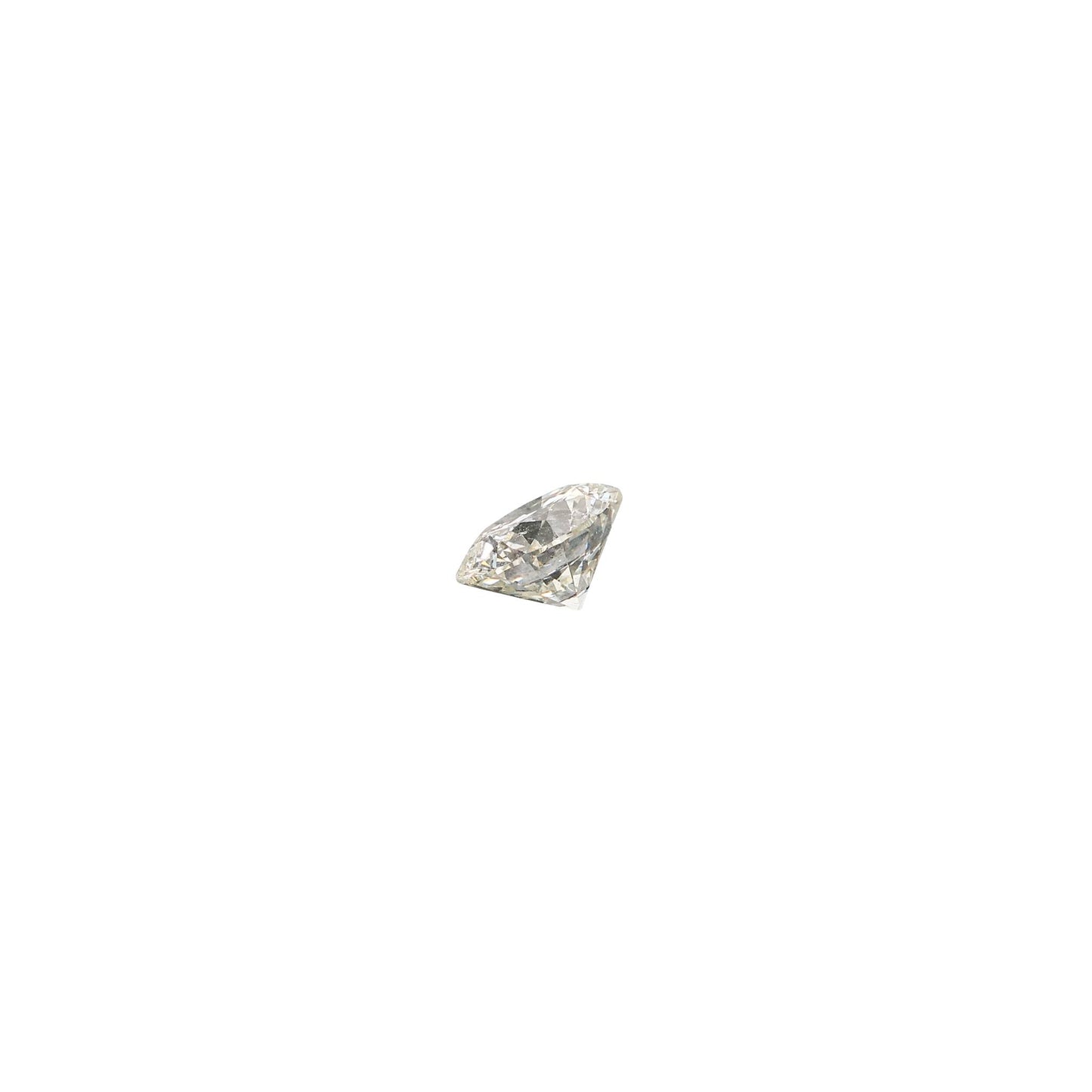 Round .85 carat diamond graded KI1 on a white background
