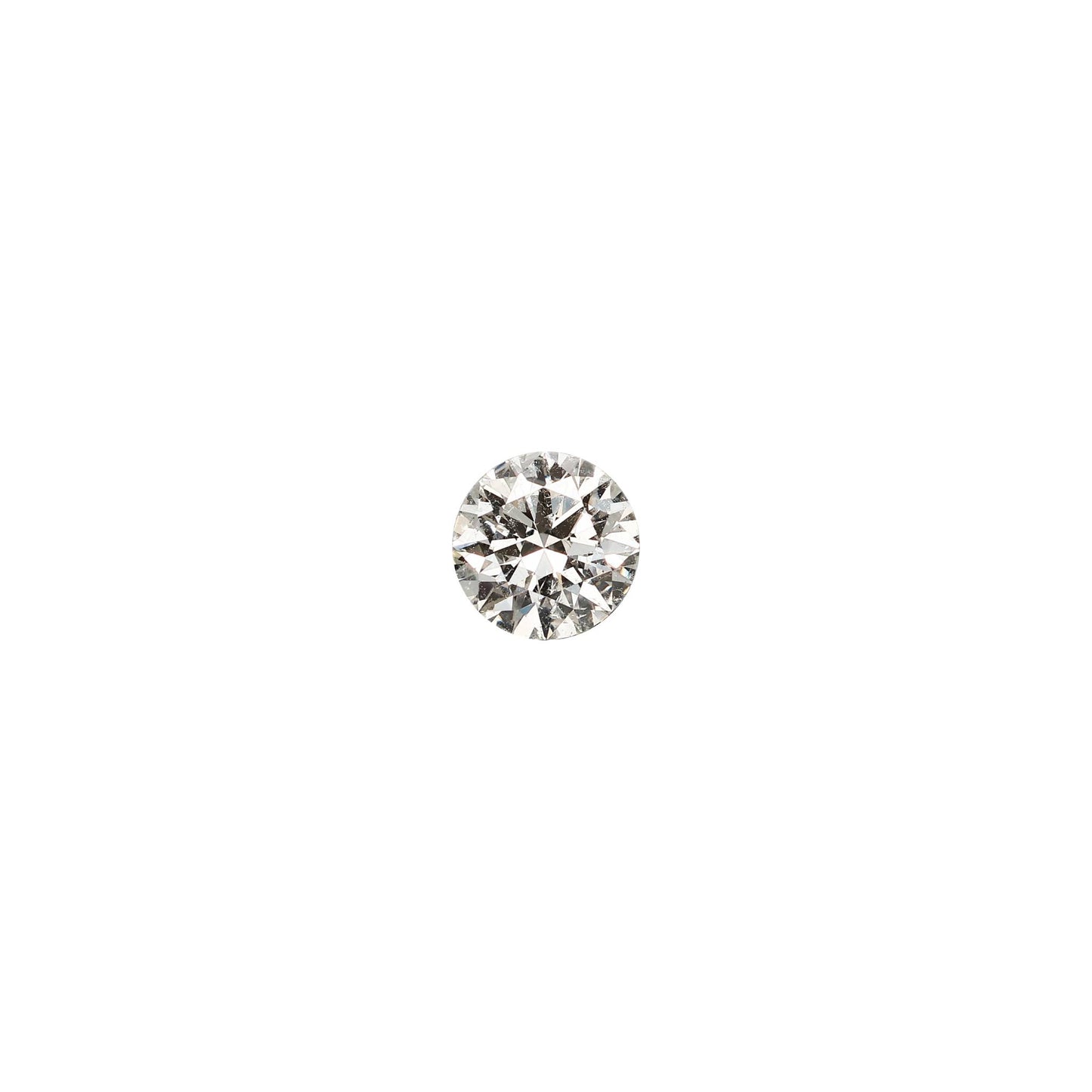 Round .85 carat diamond graded KI1 on a white background