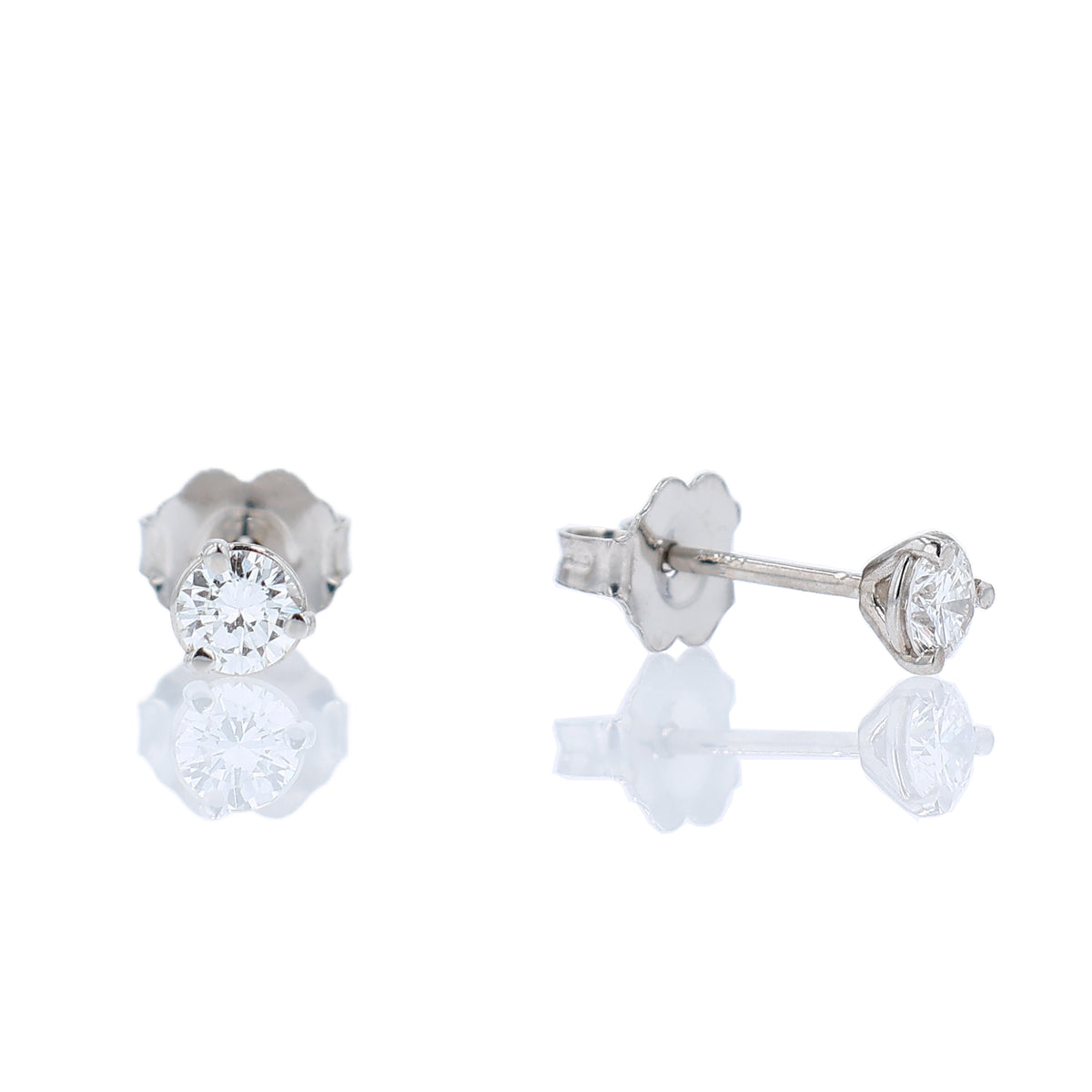 Estate 14k White Gold 0.35ct Diamond Stud Earrings