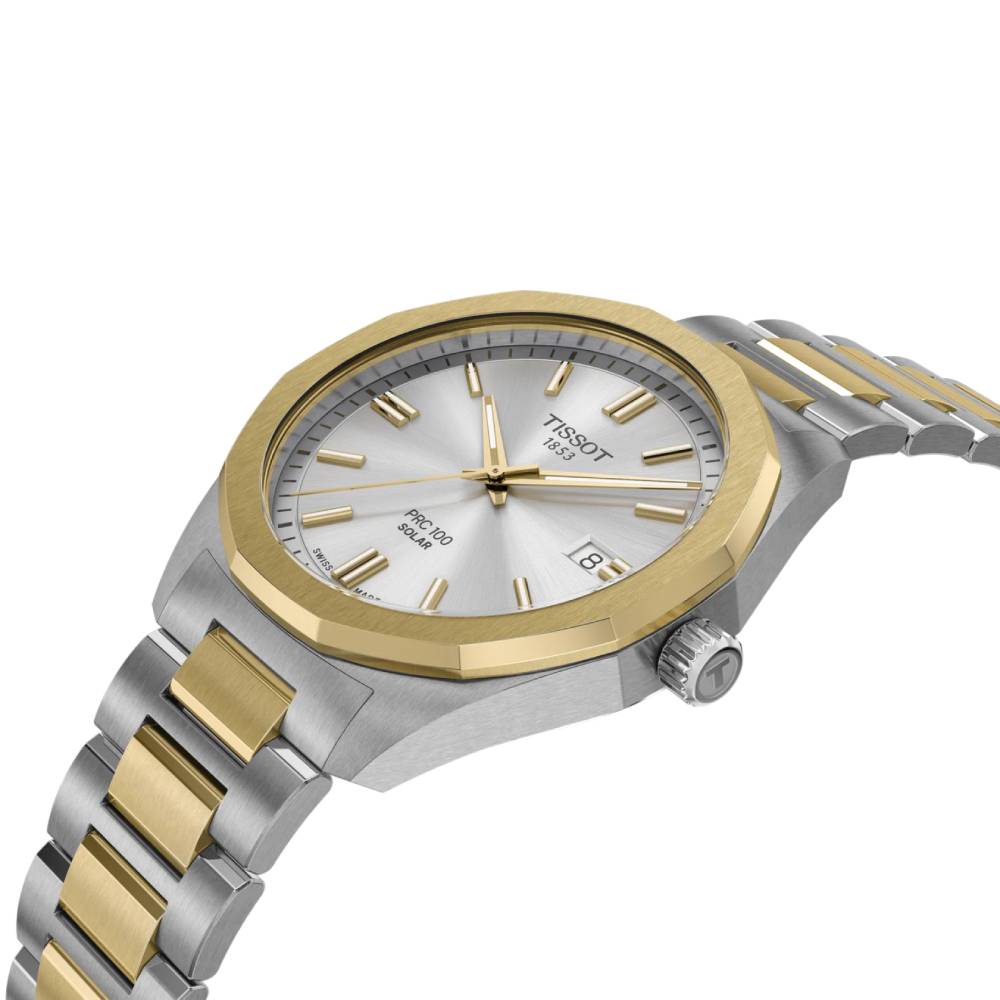 Tissot PRC 100 Solar 39mm Two-Tone Watch