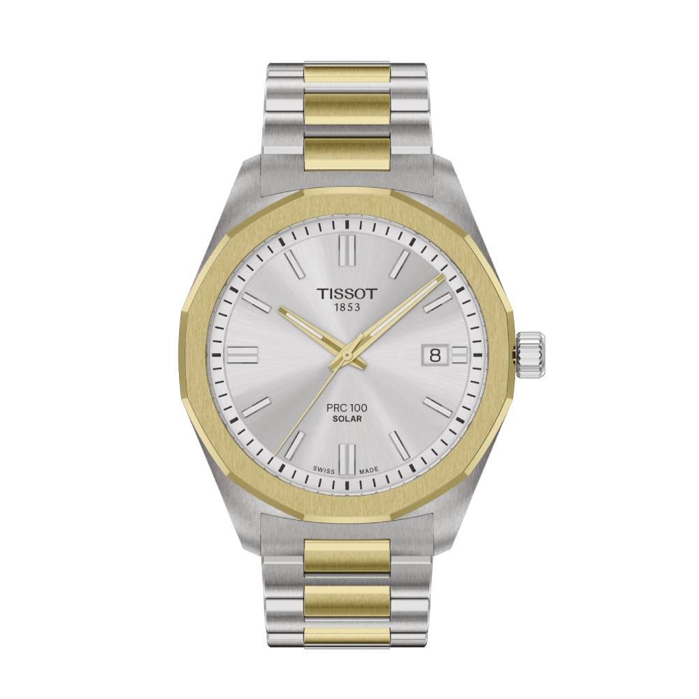 Tissot PRC 100 Solar 39mm Two-Tone Watch
