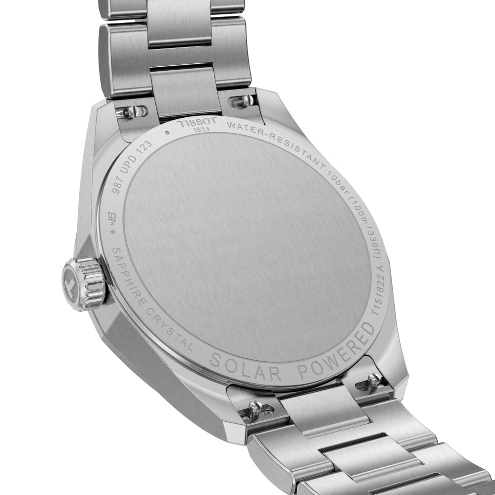 Tissot PRC 100 Solar 34MM Steel Case Blue Dial Steel Bracelet