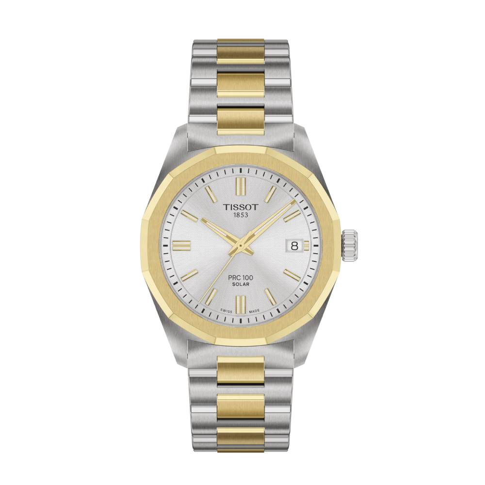 Tissot PRC 100 Solar 34mm Two-Tone Watch