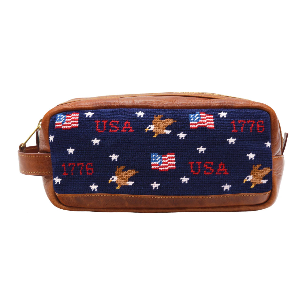Smathers & Branson Americana Pattern Toiletry Bag (Dark Navy)