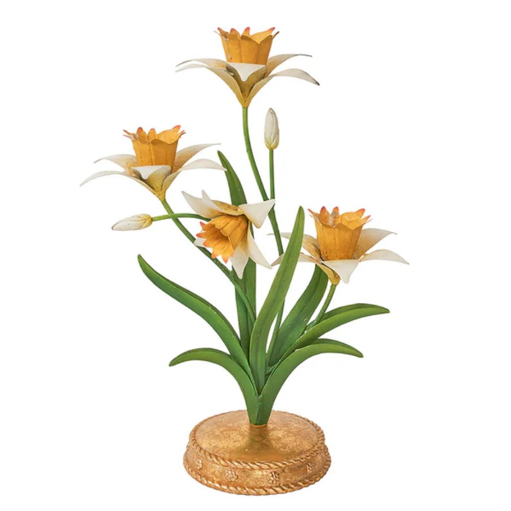 Juliska Meadow Walk Daffodil 14" Centerpiece Candelabra - Yellow