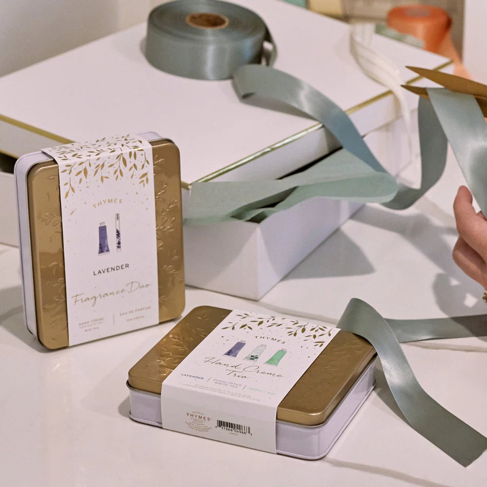 Thymes Hand Creme Trio: Lavender, Eucalyptus White Tea, Neroli Sol