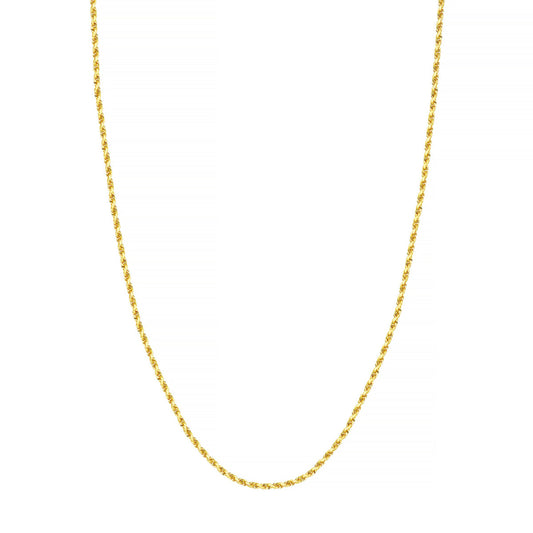 14k Gold 2.5mm Diamond-Cut Rope Chain