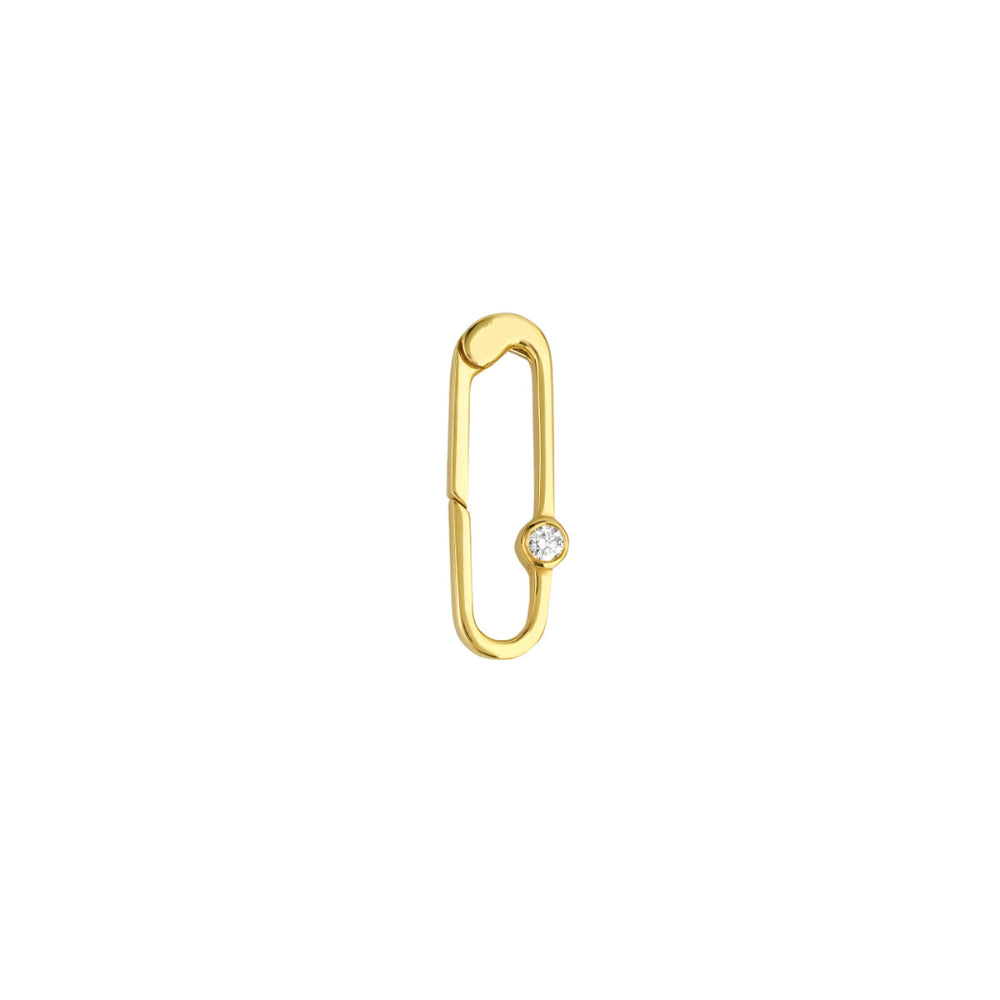 14k Diamond Push Lock Clasp (Chain Sold Separately)
