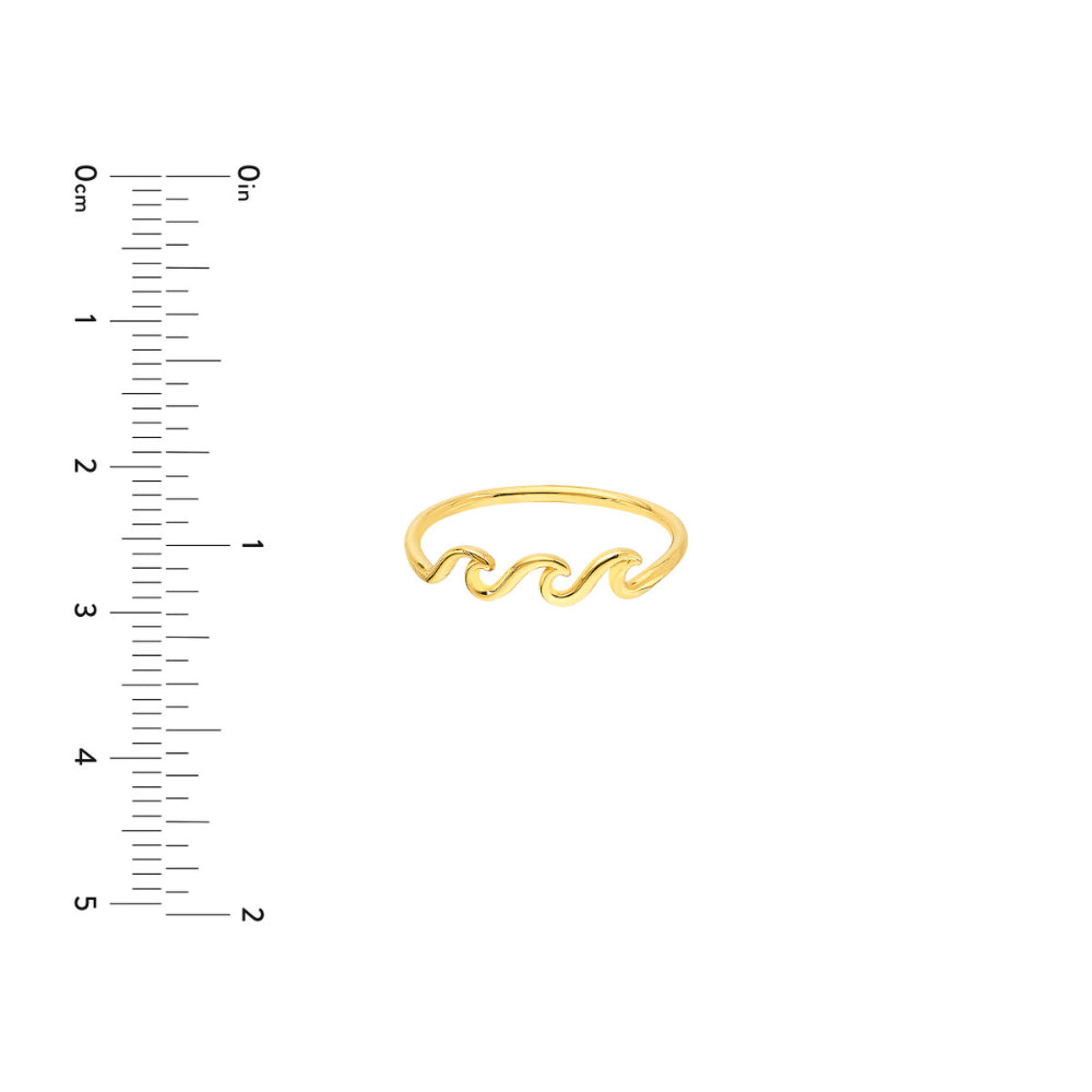 14k Gold Triple Wave Ring