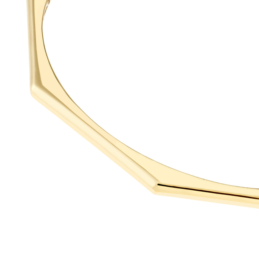 14k Geometric Octagon Bangle Bracelet
