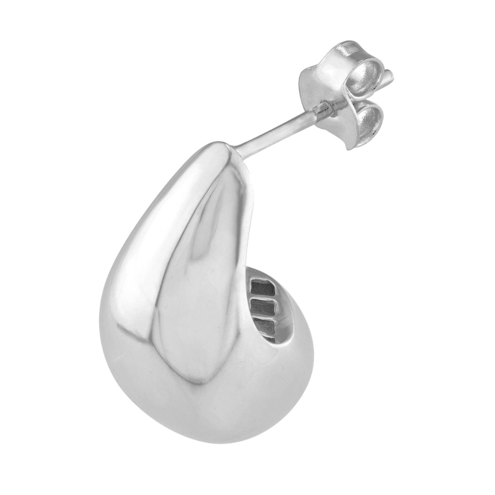 14k Gold Teardrop Dome Earrings