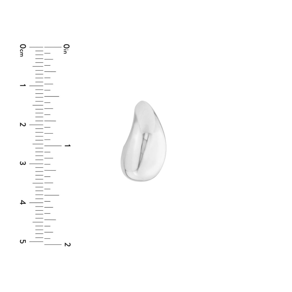 14k Gold Teardrop Dome Earrings