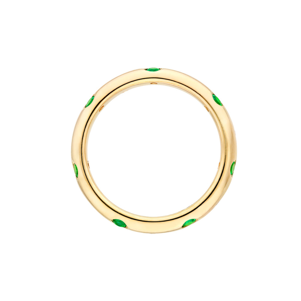 14k Staggered Emerald and Diamond Ring NO ORDER