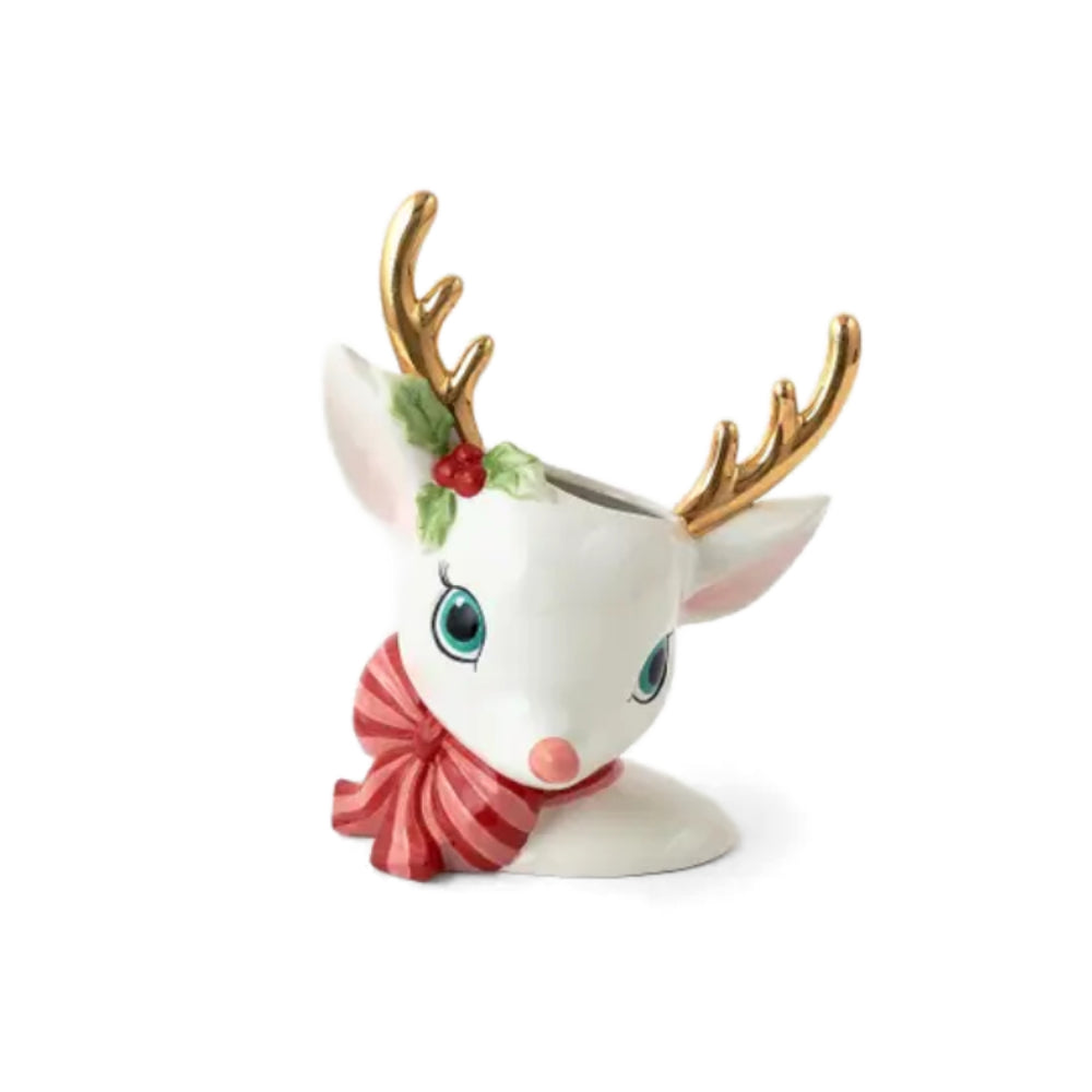 One Hundred 80 Degrees Reindeer Ceramic Planters