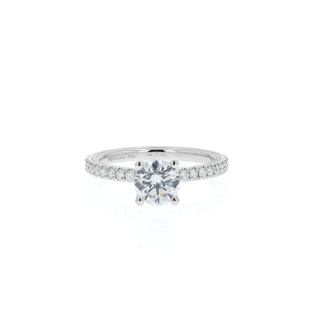 Verragio Tradition 14k Gold Round Diamond Hidden Halo Engagement Ring