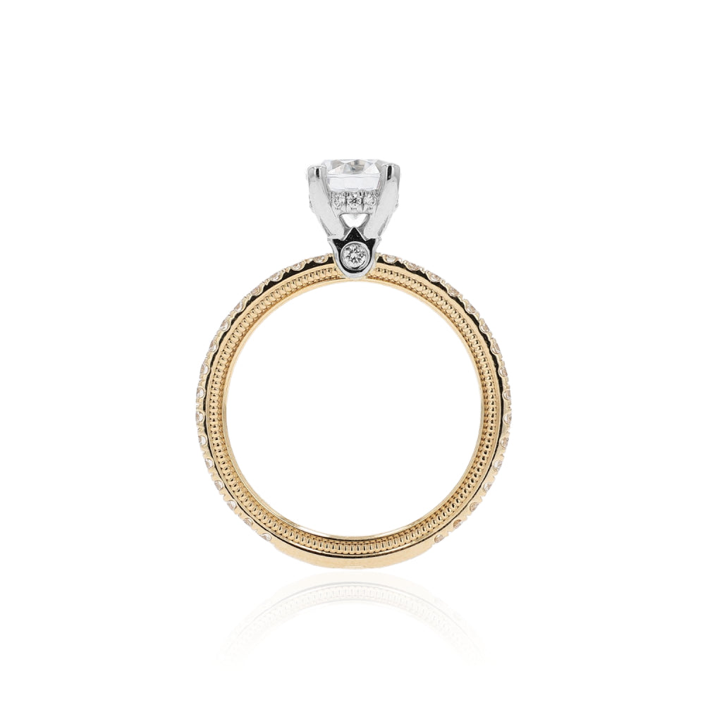 Verragio Tradition 14k Gold Round Diamond Hidden Halo Engagement Ring