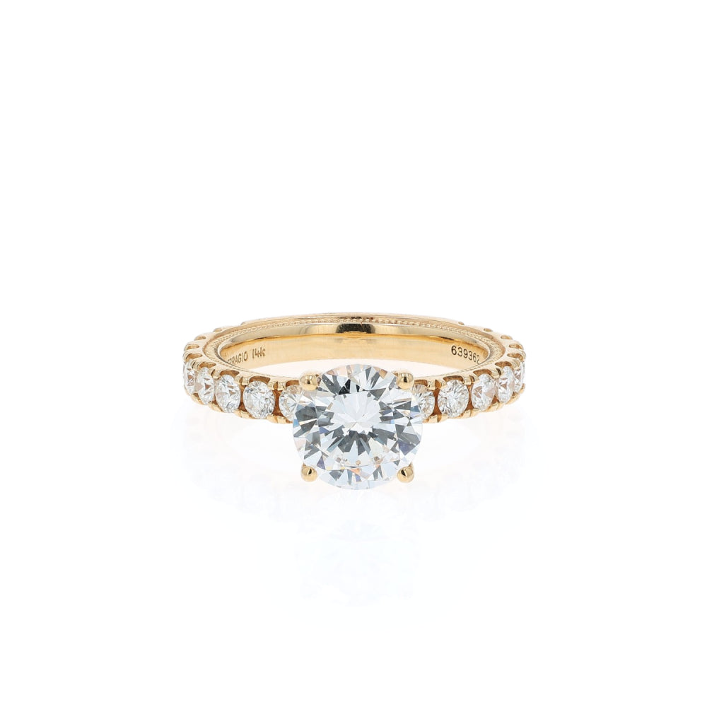 Verragio Tradition 14k Gold Round Diamond 3/4 Way Engagement Ring