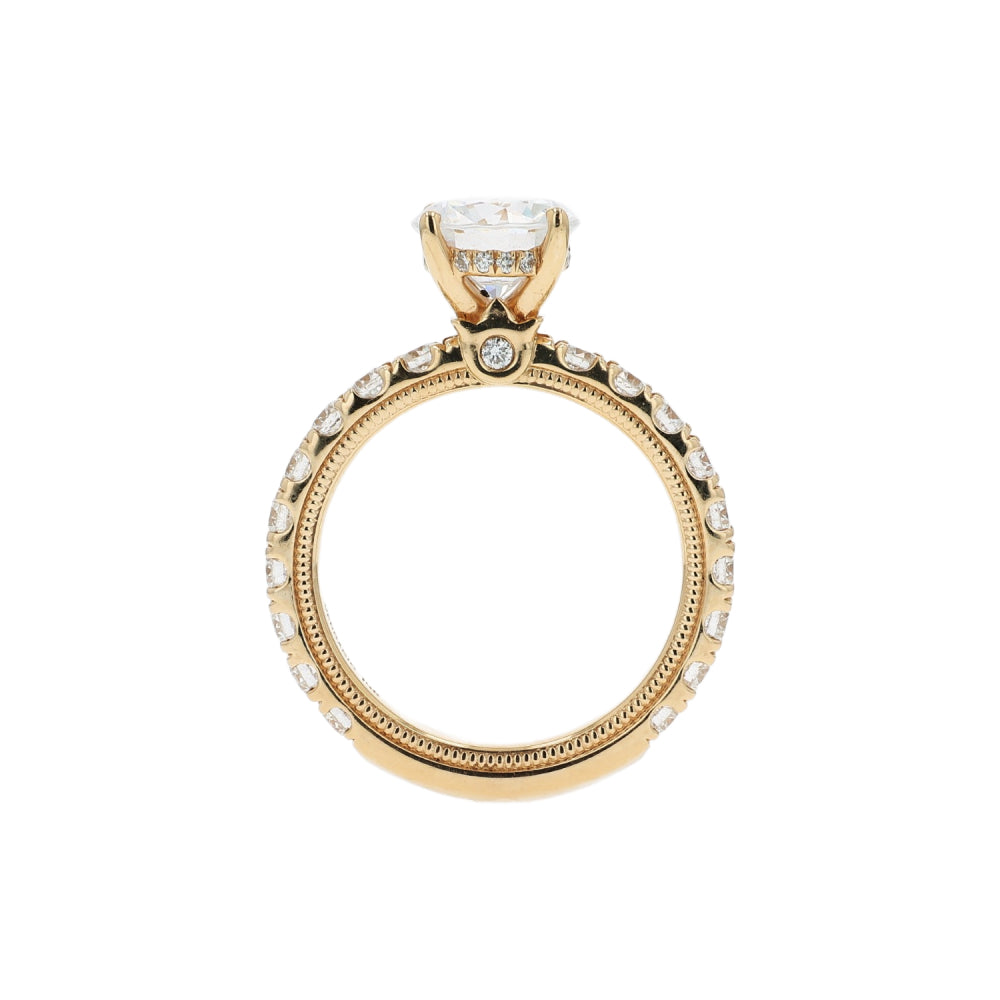 Verragio Tradition 14k Gold Round Diamond 3/4 Way Engagement Ring