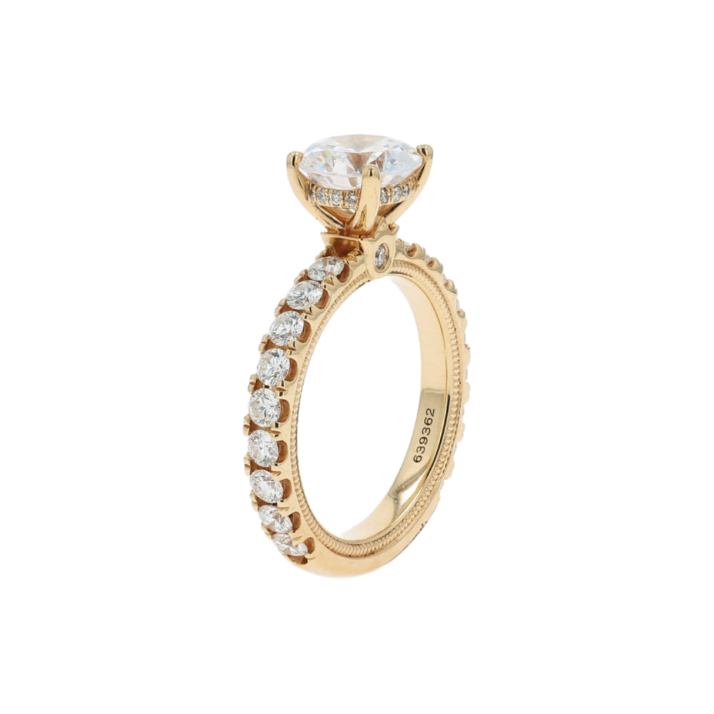 Verragio Tradition 14k Gold Round Diamond 3/4 Way Engagement Ring
