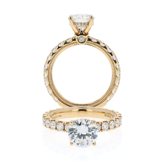 Verragio Tradition 14k Gold Round Diamond 3/4 Way Engagement Ring
