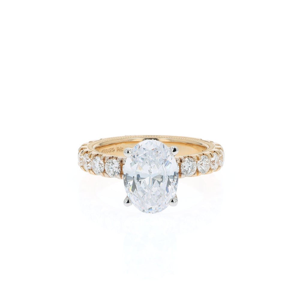Verragio Tradition 14k Gold Oval Diamond Hidden Halo Engagement Ring