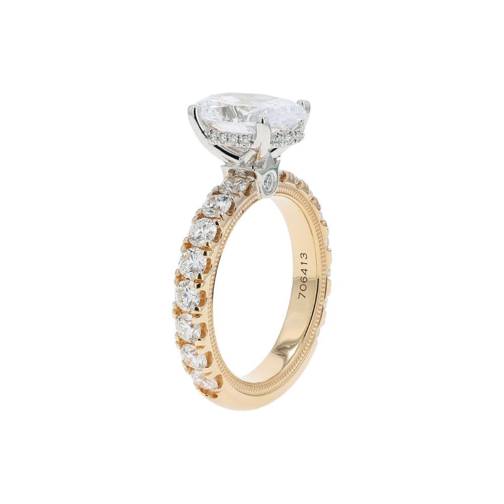 Verragio Tradition 14k Gold Oval Diamond Hidden Halo Engagement Ring