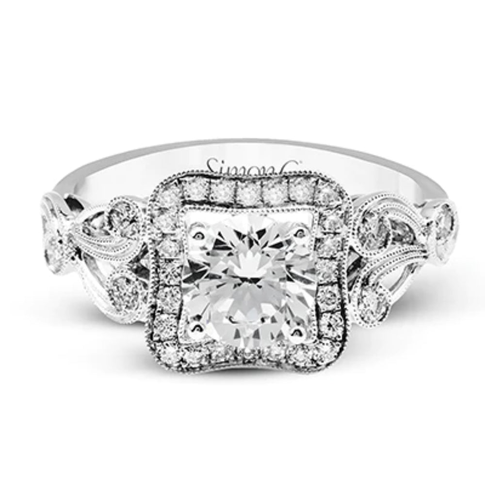 Simon G. Vintage Style Engagement Ring