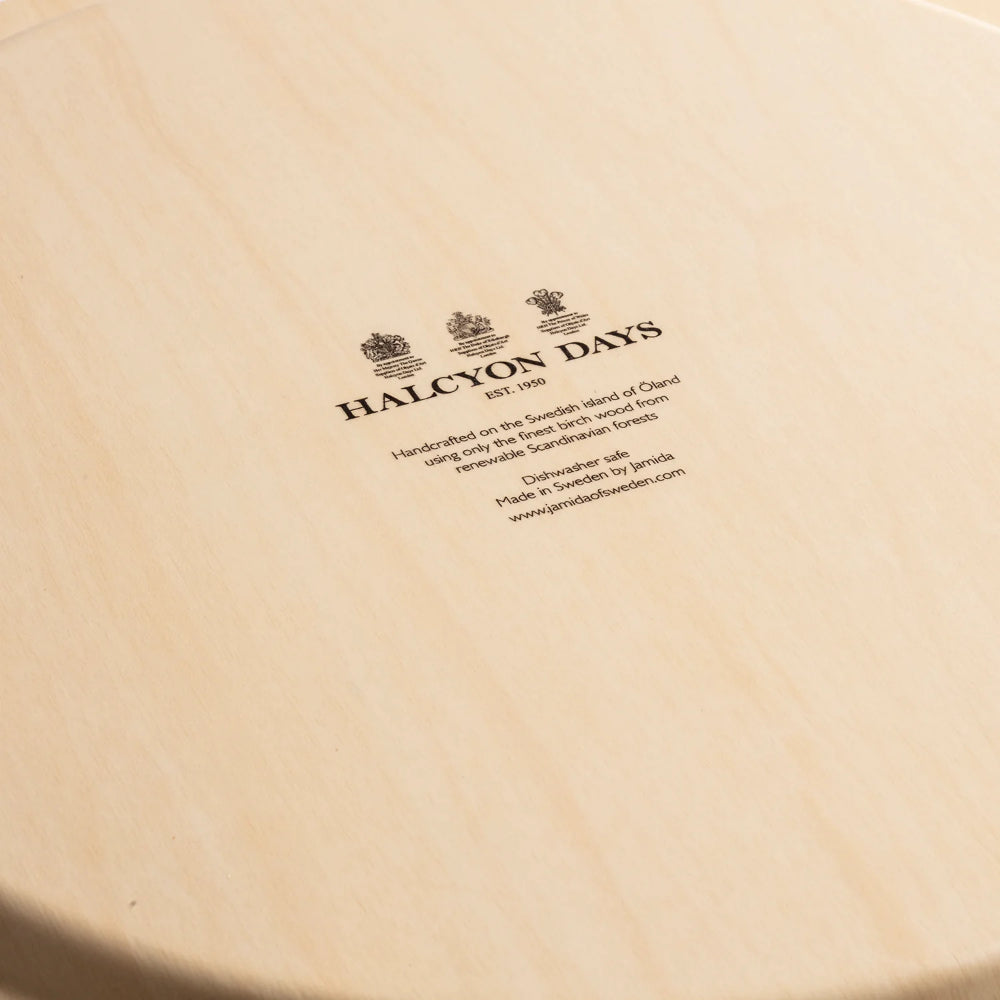 Halcyon Days Leopard Print Round Birchwood Tray