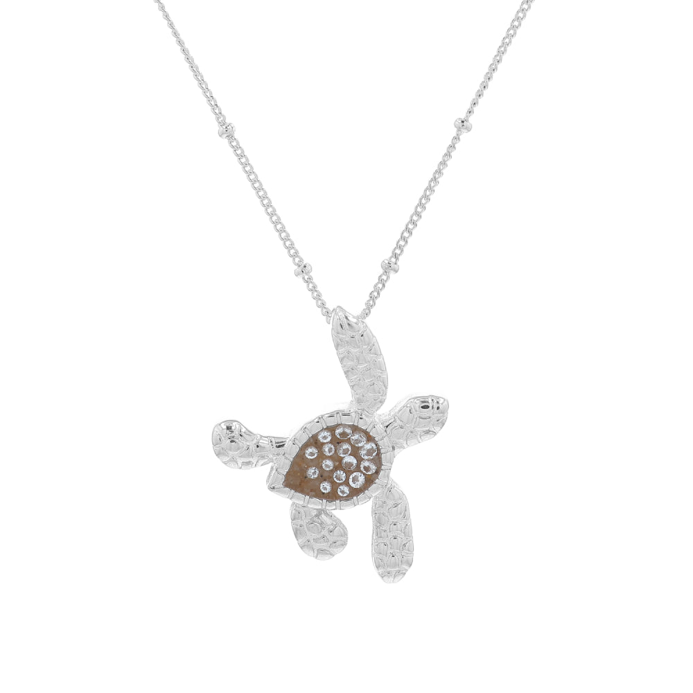 Dune Jewelry Sea Turtle Pendant Large - Diamond Gradient